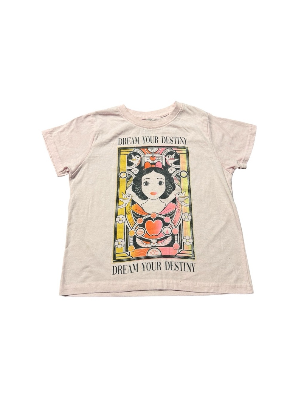2023 Disney 100 Snow White Dream Your Destiny Graphic Tee Girls Large